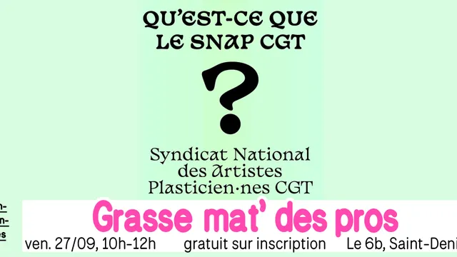 LA GRASSE MAT' DES PROS : Spéciale "Présentation et rencontre du SNAPcgt"