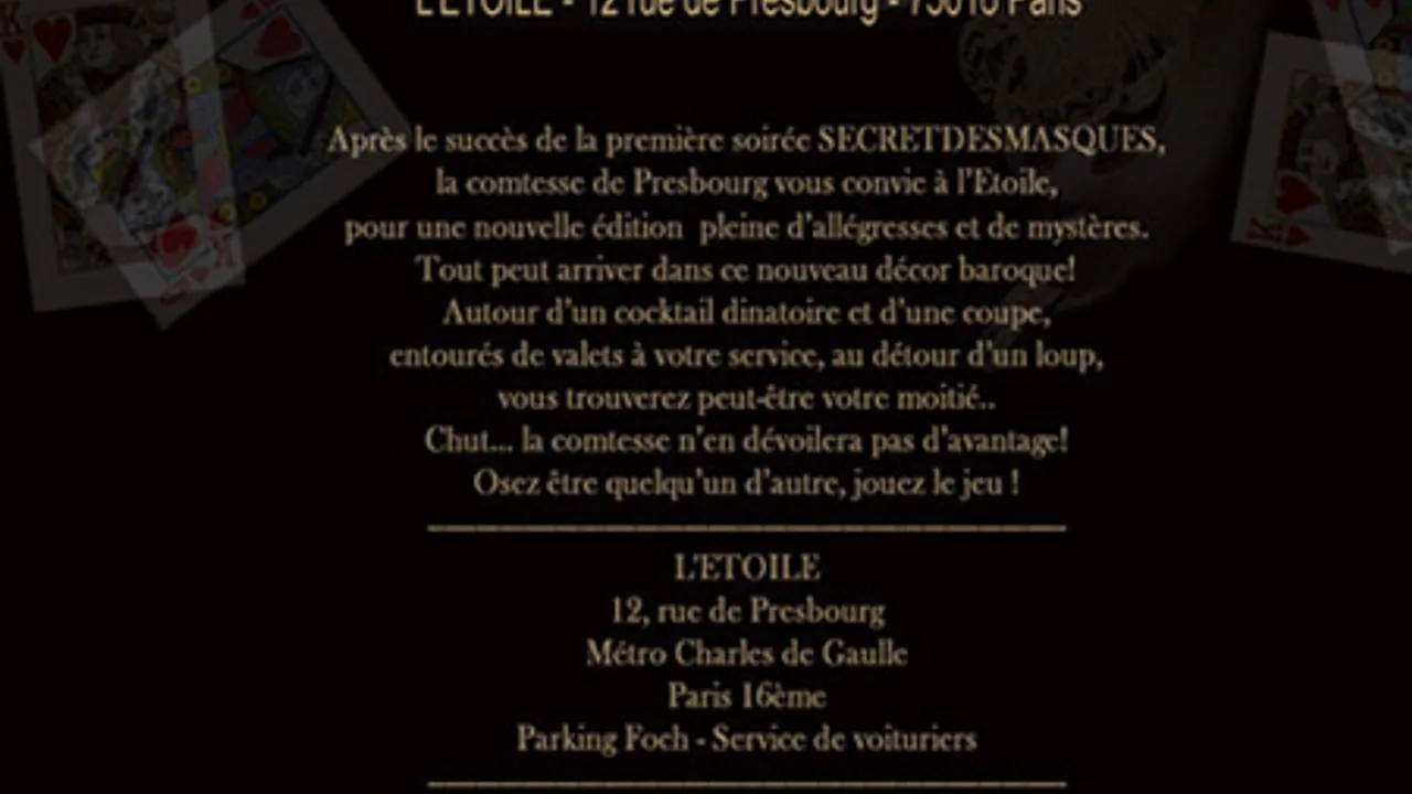 Vous aimez les secrets...Rendez vous à L'Etoile