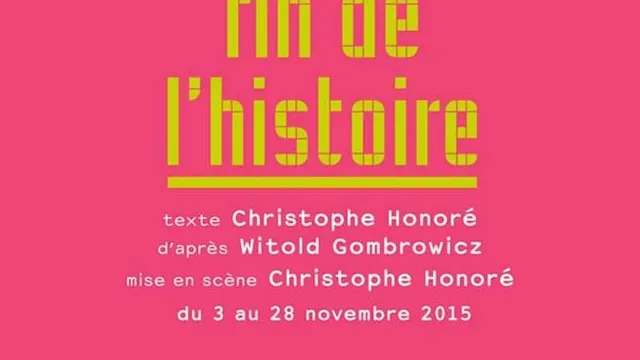 Fin de l'Histoire de Christophe Honoré