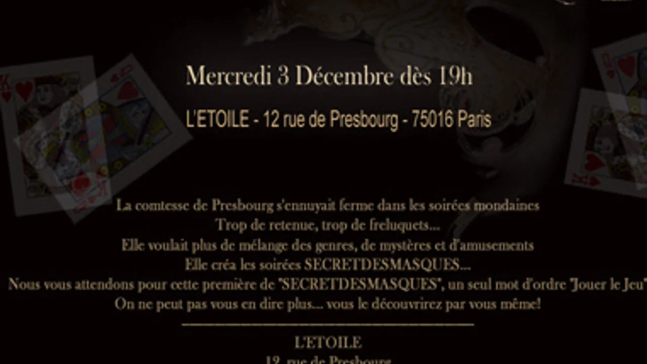 Vous aimez les secrets...Rendez vous à L'Etoile…