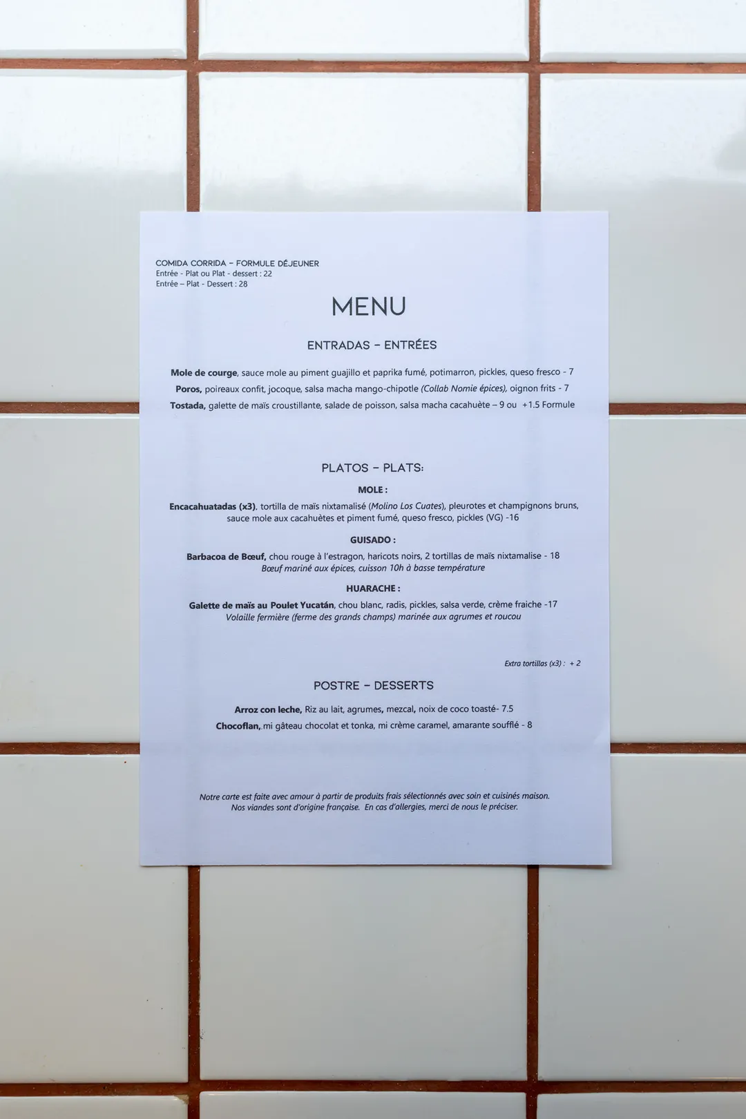 Comer Restaurant Paris