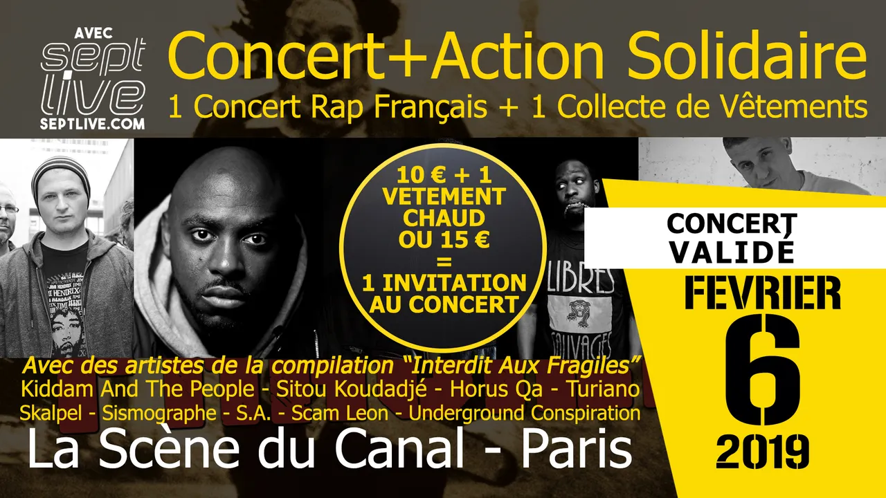 Concert Rap Français + Collecte de Vêtements