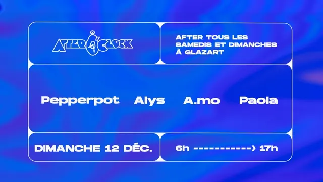 [CANCELLED] After O'clock: Pepperpot, Alys, Paola, [cancelled].mo